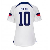 Fotballdrakt Dame forente stater Christian Pulisic #10 Hjemmedrakt VM 2022 Kortermet